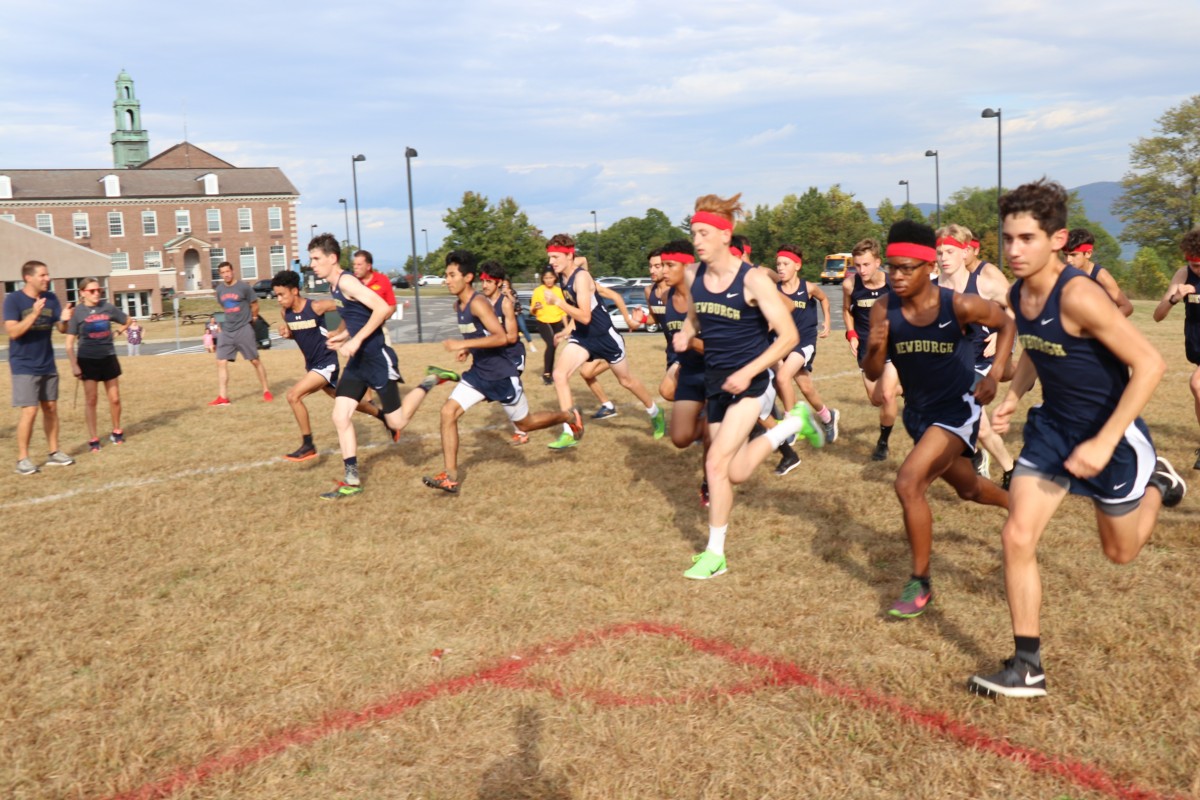 Athletes start their race.