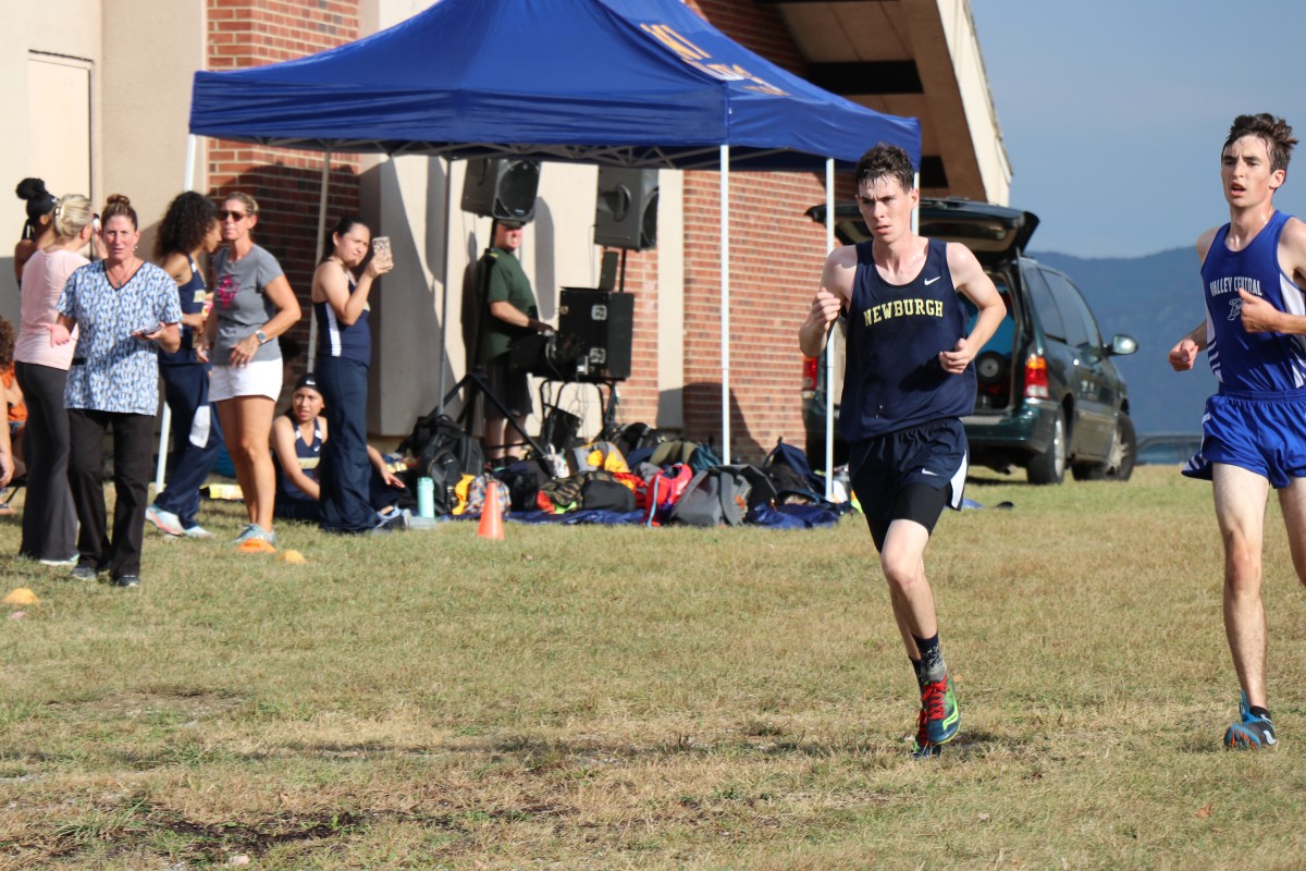 Student running.