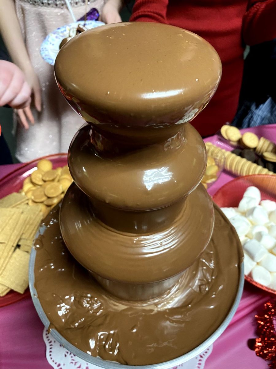 Chocolate fountain.