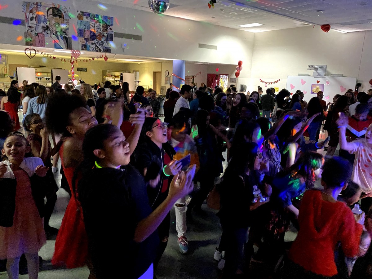 Participants dancing.