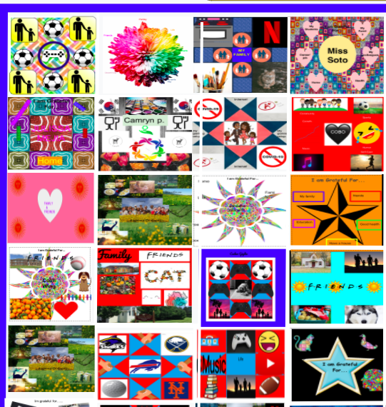 Compilation of quilt submissions from scholars who participated in the project.