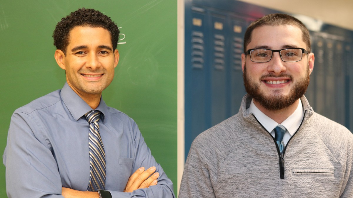 Mr. Guzman and Mr. Mayer pose for a photo.