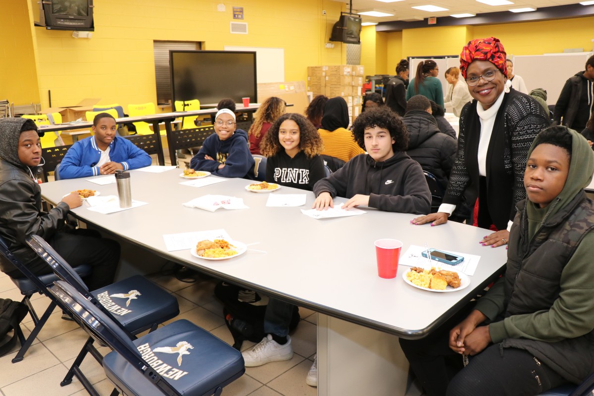 Students pose for a photo.