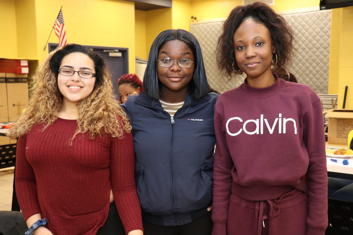 Students pose for a photo.