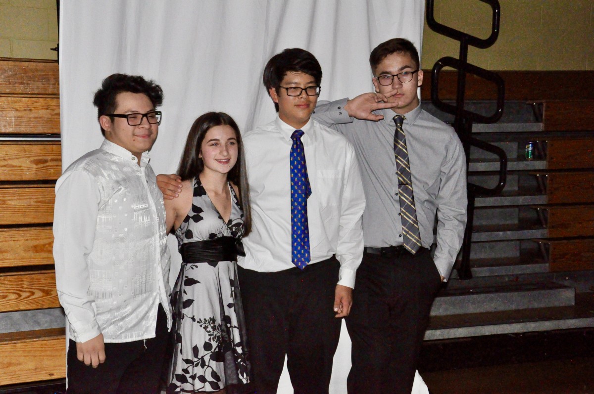 Students pose at inaugural Blue & Gold Gala