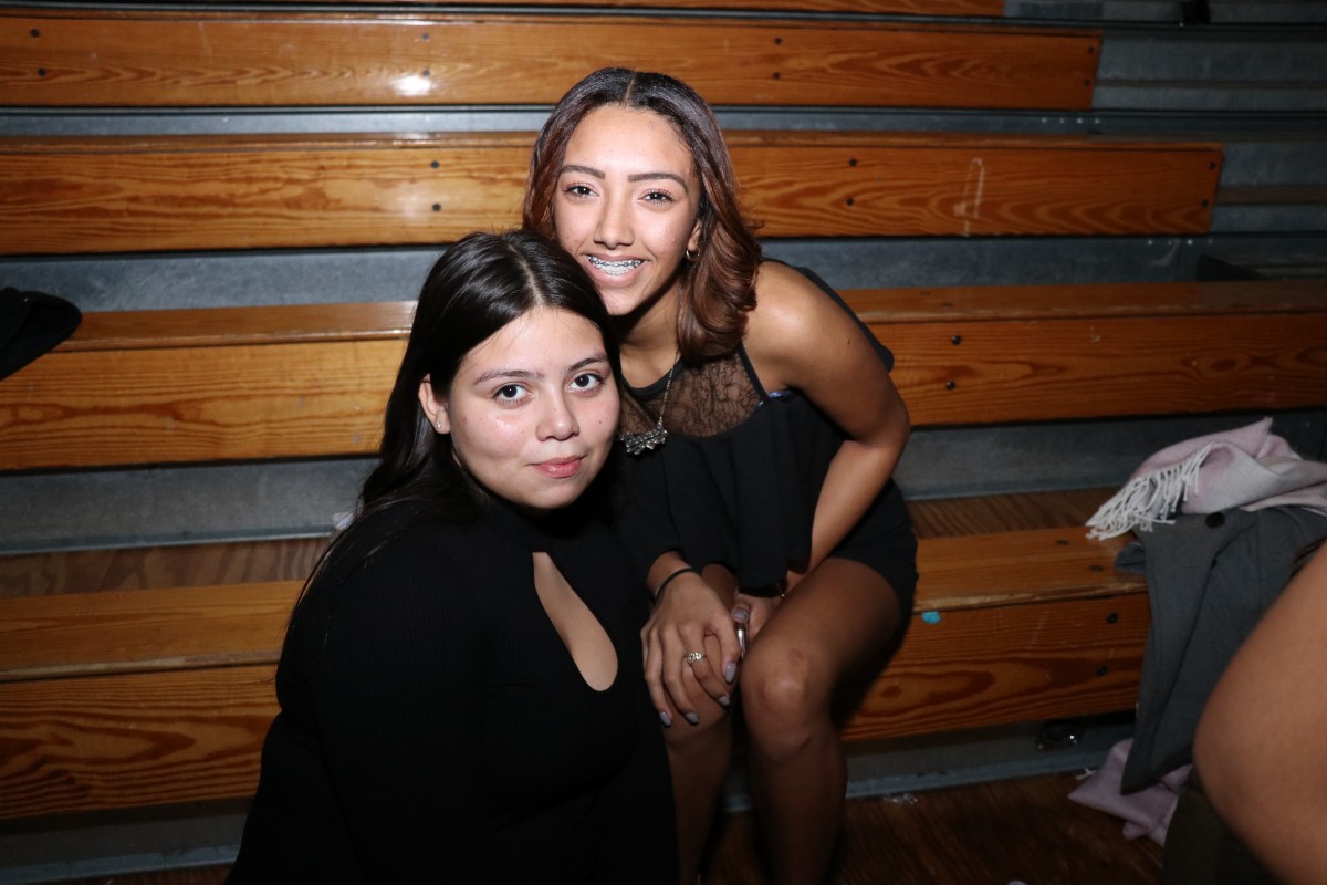 Students pose for photos at the dance.