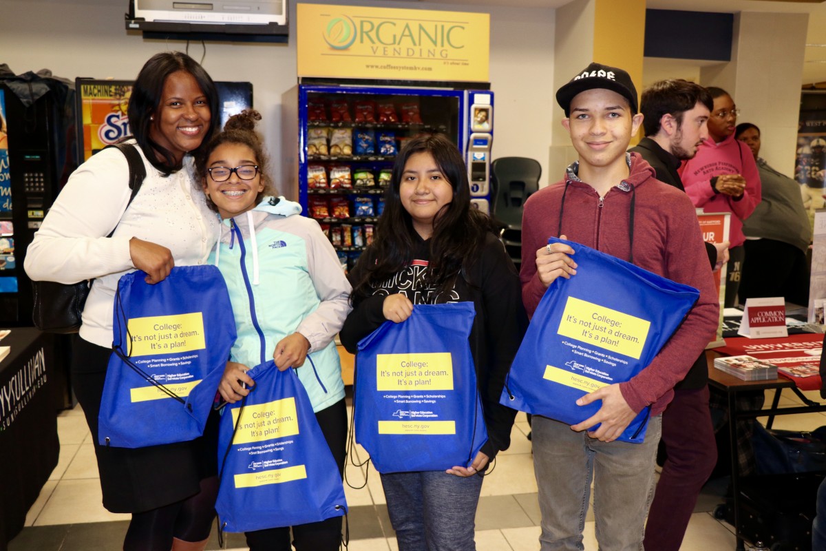 Students and families meet with college and career representatives