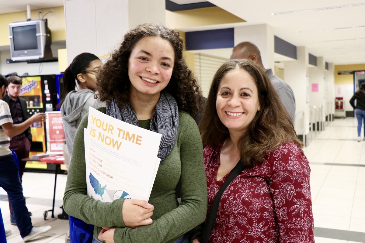 Students and families meet with college and career representatives