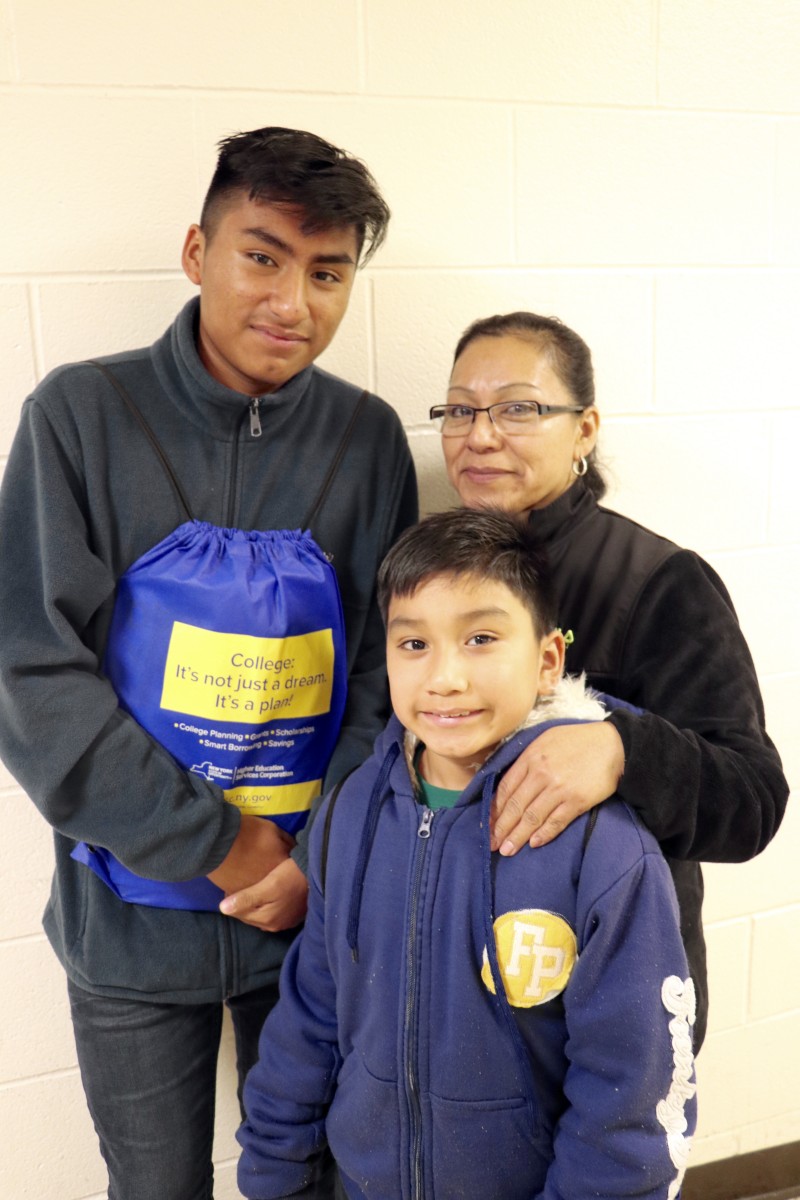 Students and families meet with college and career representatives