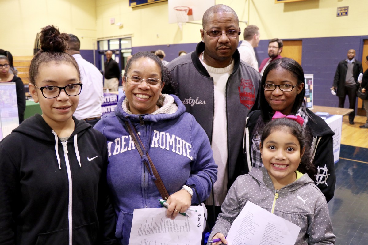 Students and families meet with college and career representatives