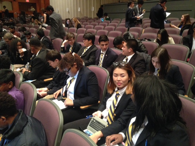 NFA Debate team in the stands