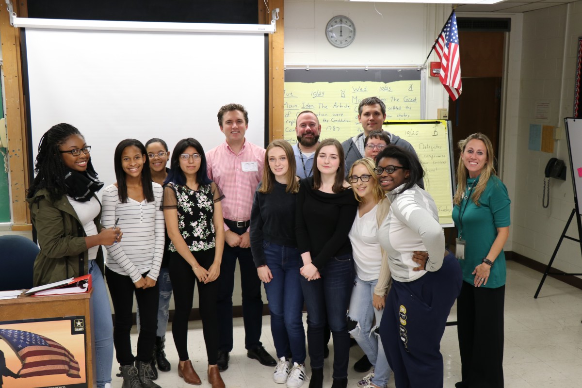 ames Skoufis speaks with NFA Debate classes and team.