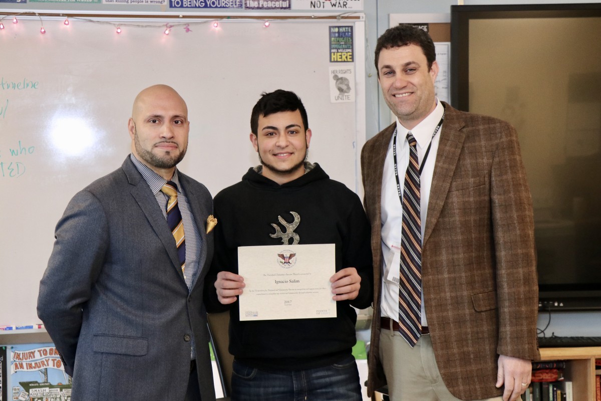 Dr. Padilla, Ignacio Salim, and Mr. Rothman pose for a photo