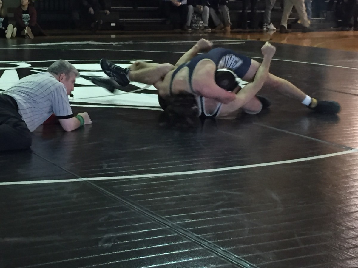 Tyler Serafini(160 lbs) won by pin in 1:36