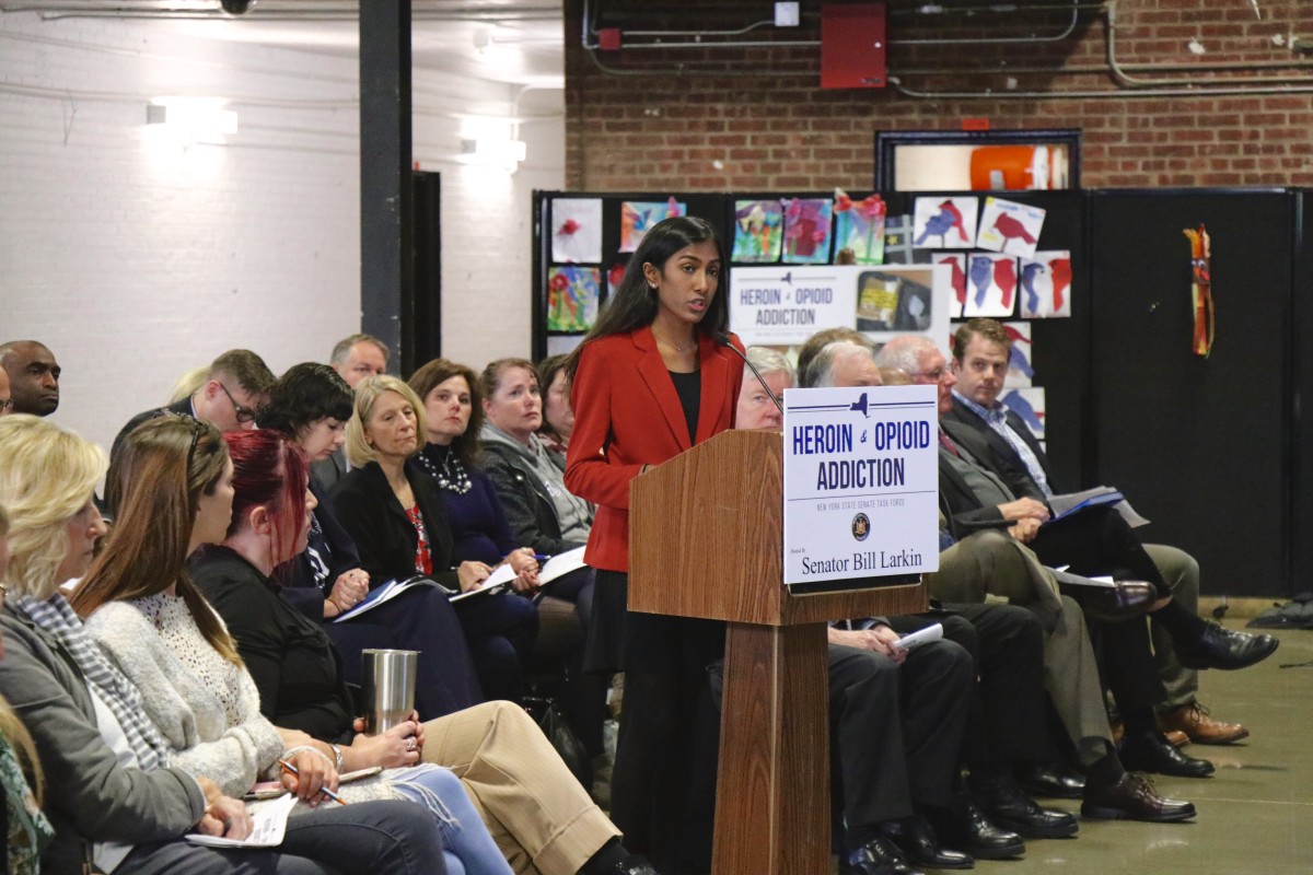 Student presents to panel