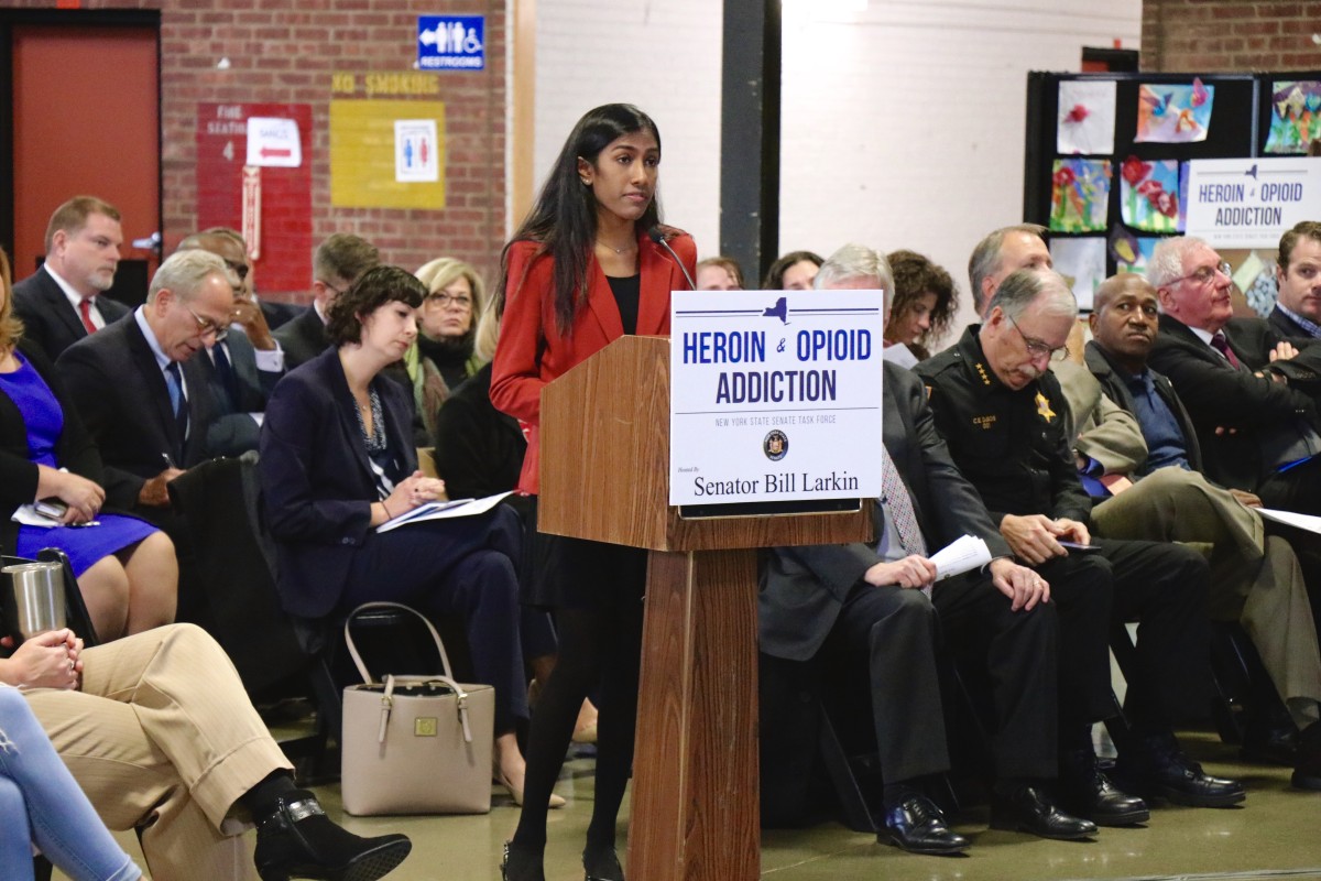 Student presents to panel