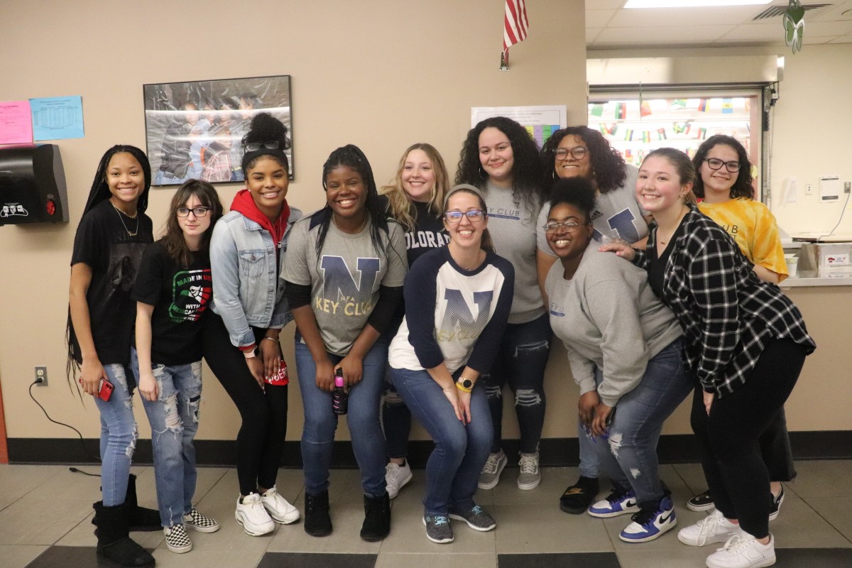 NFA Key Club members pose for a photo.