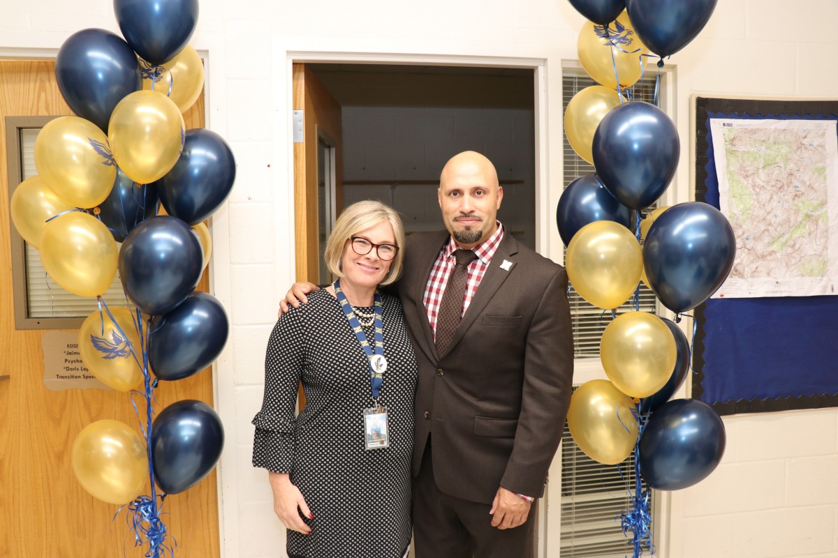 Superintendent Dr. Roberto Padilla and Assistant Superintendent for Curriculum & Instruction Mrs. Andrea Moriarty pose for a photo.