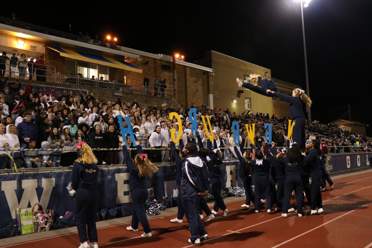 NFA Cheerleaders excite crowd.