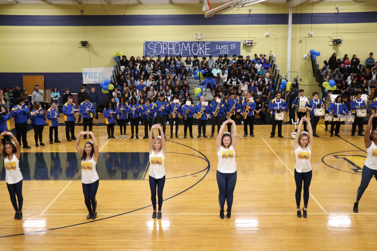 NFA Advanced Dance performs with NFA Marching Band.