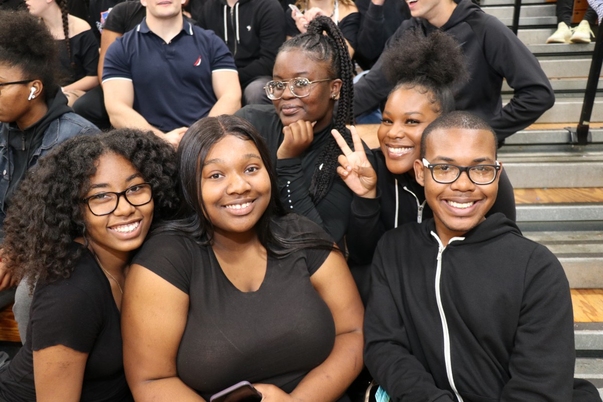 Seniors pose for a photo.