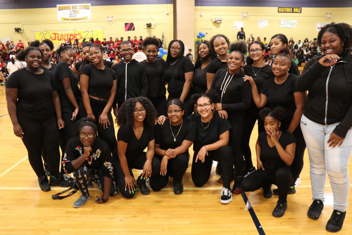 NFA Hip Hop and Step team  pose for a photo.