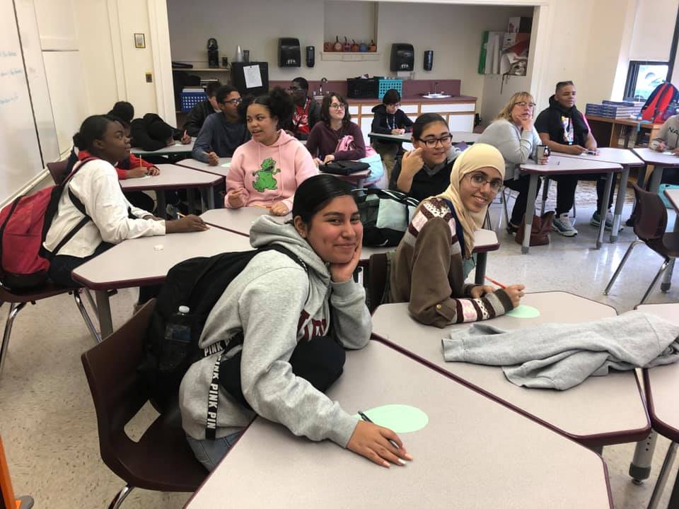 Students participate in activity.