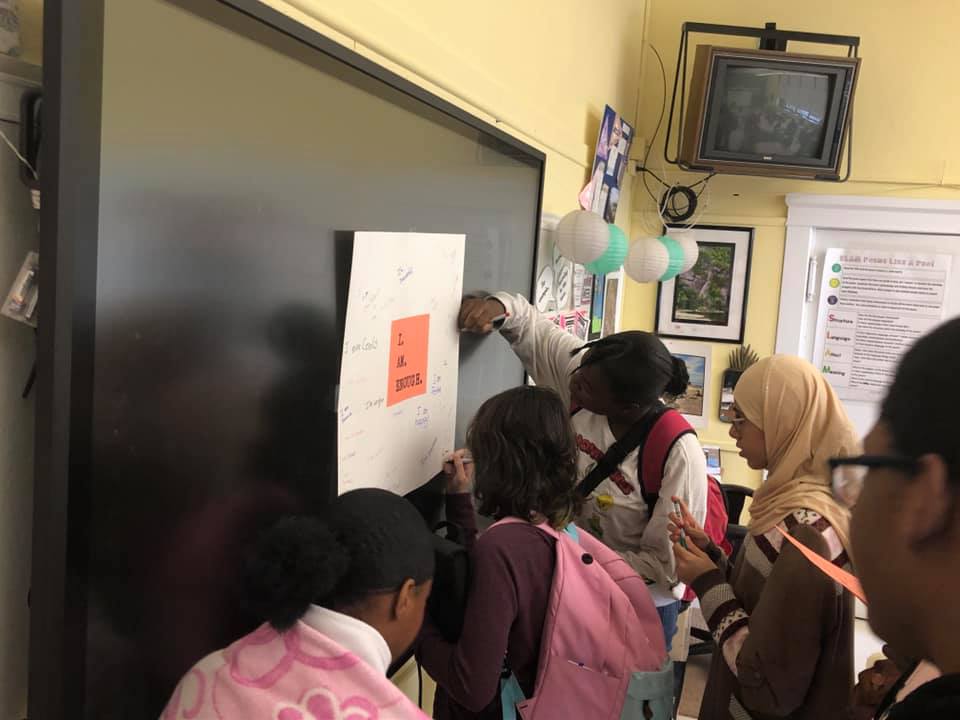 Students participate in activity.
