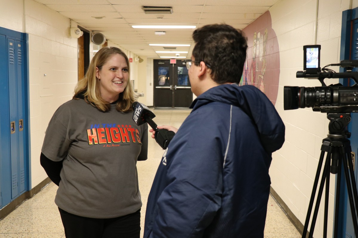 Mrs. Mandy Clifford being interviewed by Spectrum News.