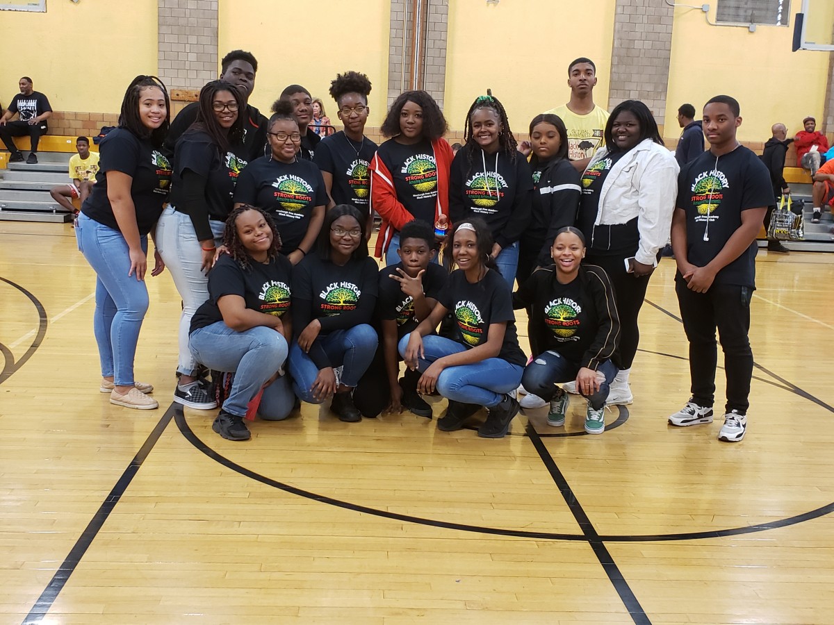 Members of the NFA Black History Club pose for a photo.