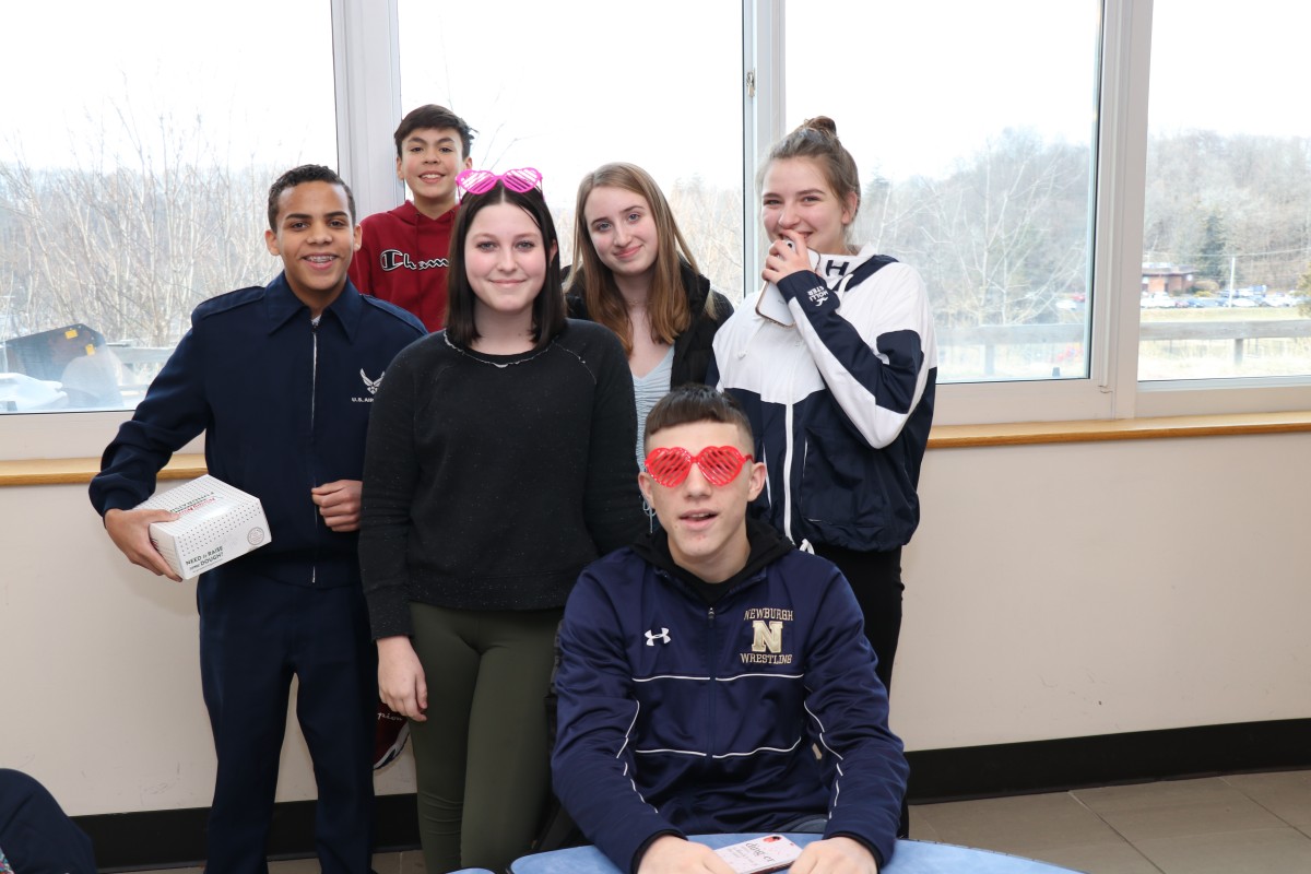 Students pose for a photo.