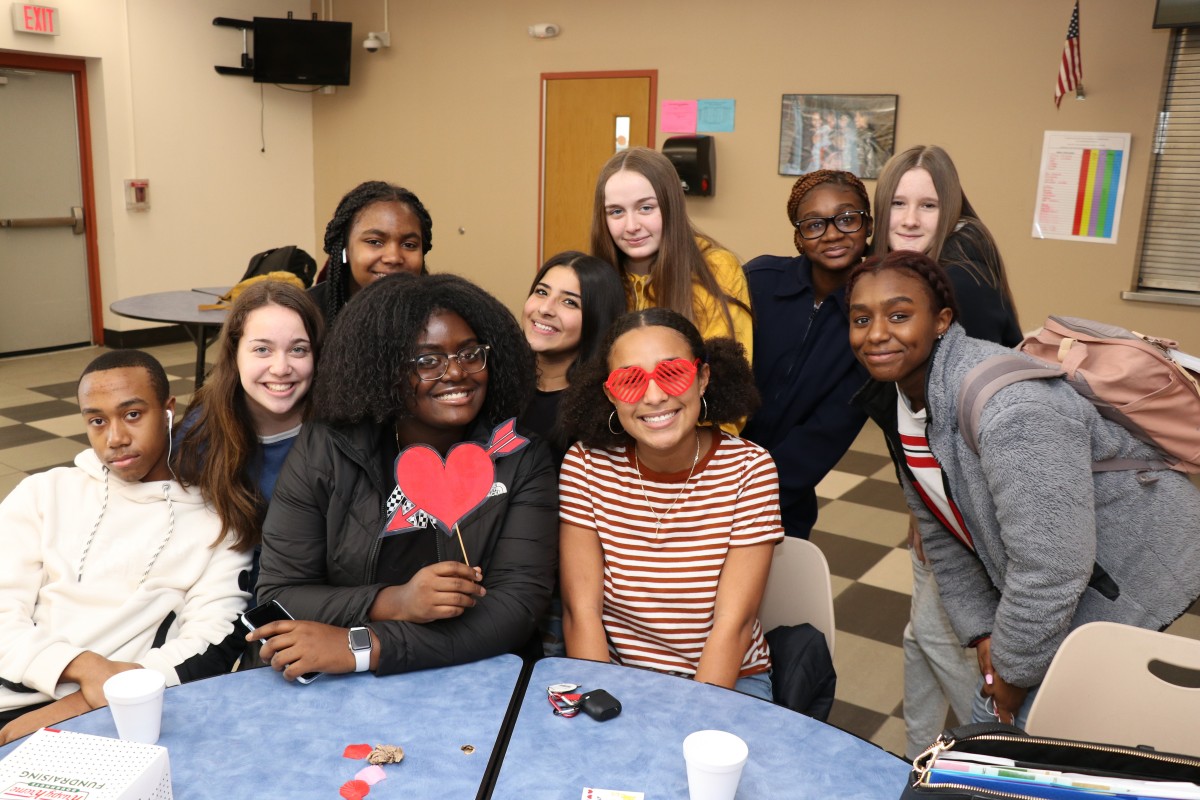 Students pose for a photo.