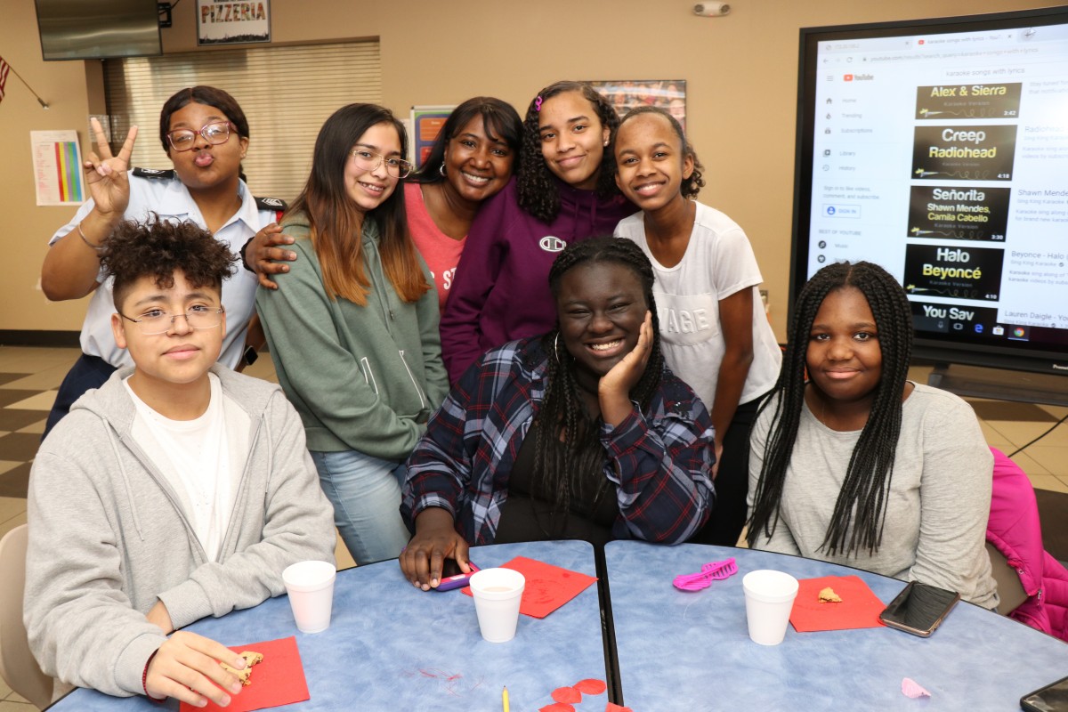 Students pose for a photo.