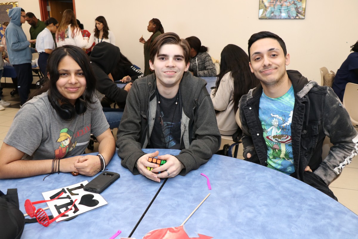 Students pose for a photo.