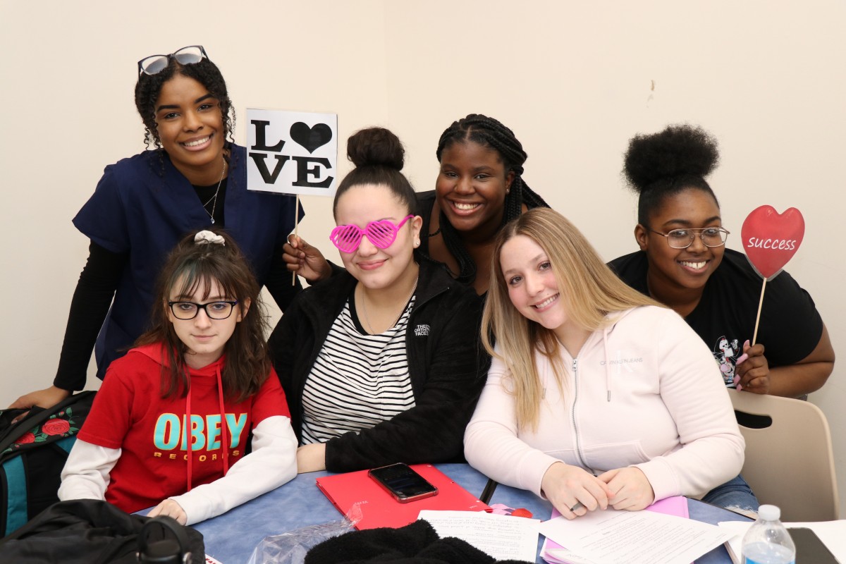 Students pose for a photo.