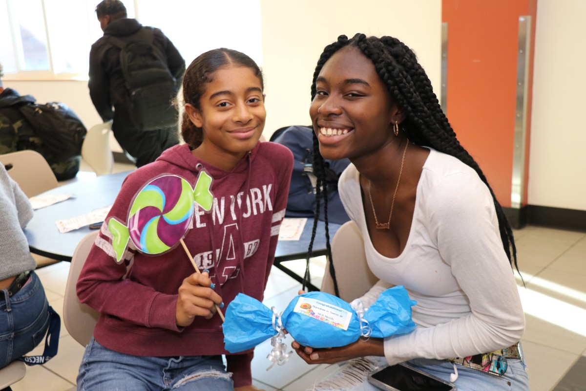 Students pose for a photo.