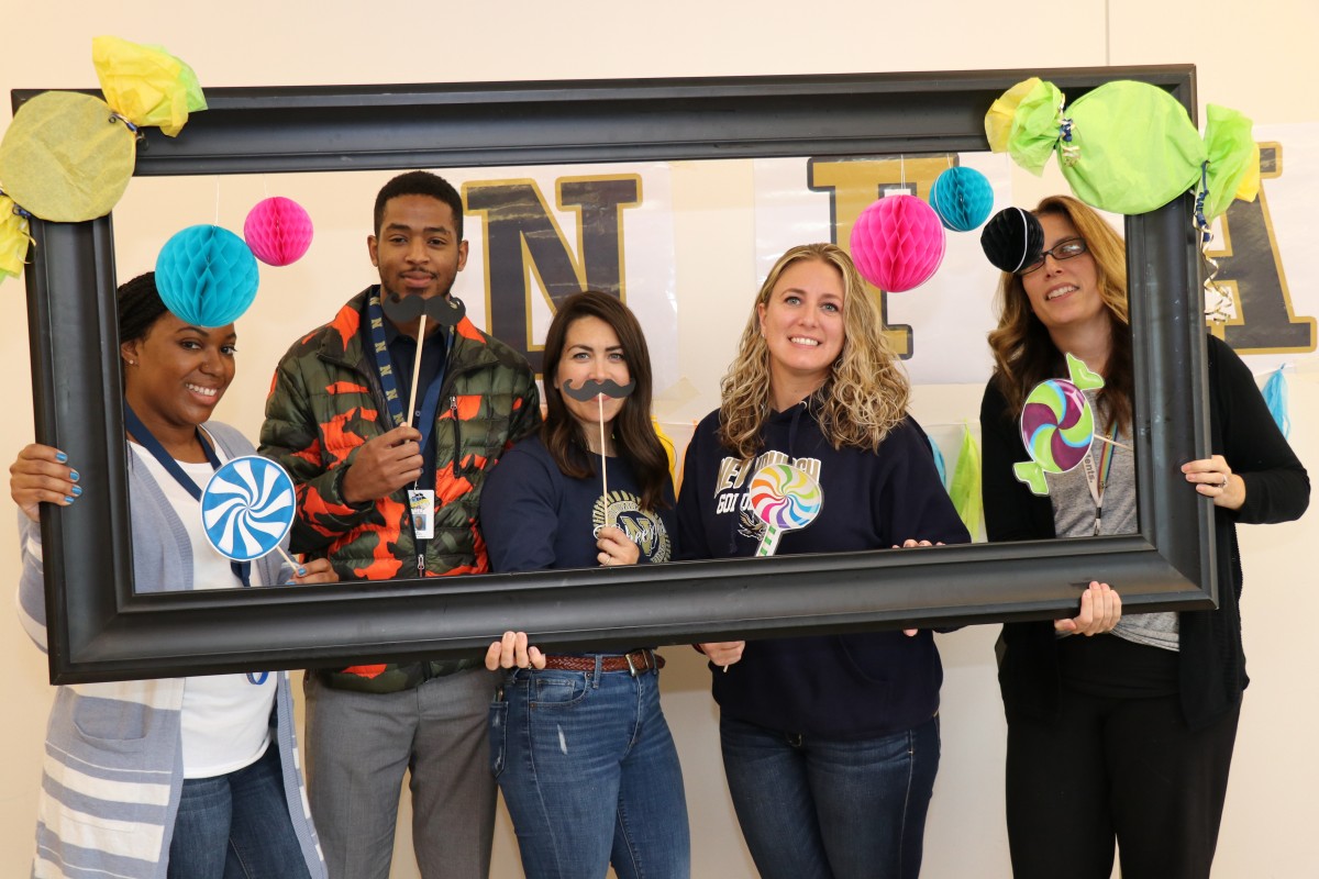 Students pose for a photo.