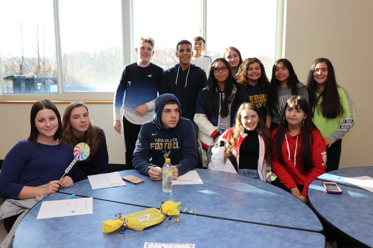 Students pose for a photo.