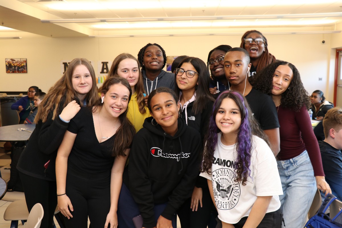 Students pose for a photo.