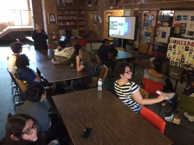 Group listening to discussion.