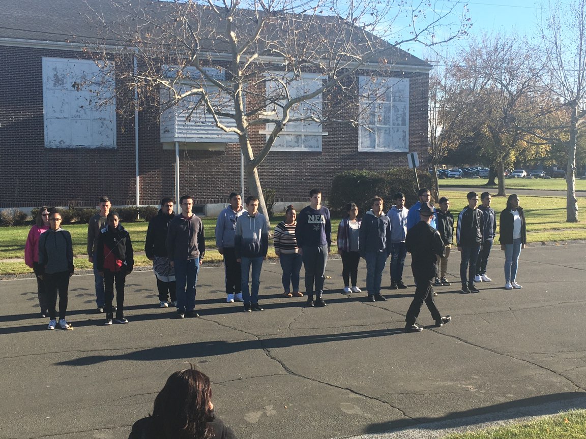 Students participate in daily inspection