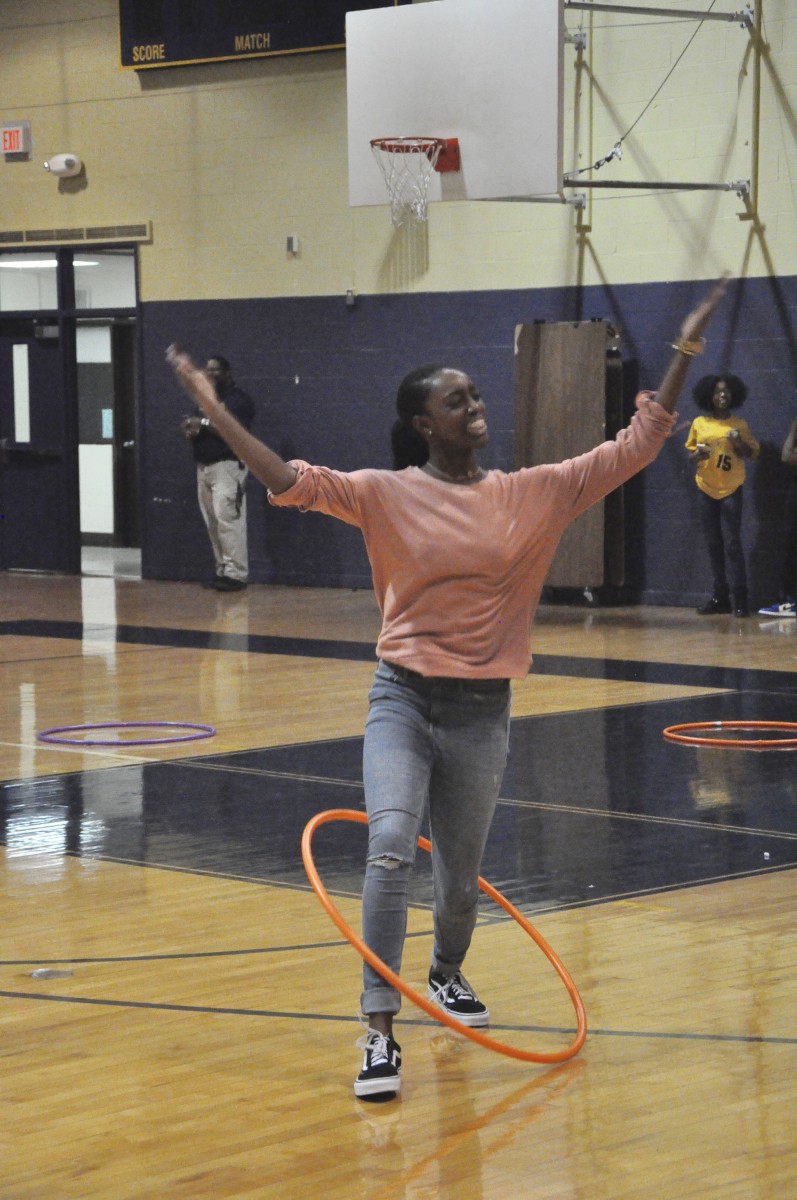 Students compete in various games to earn spirit points