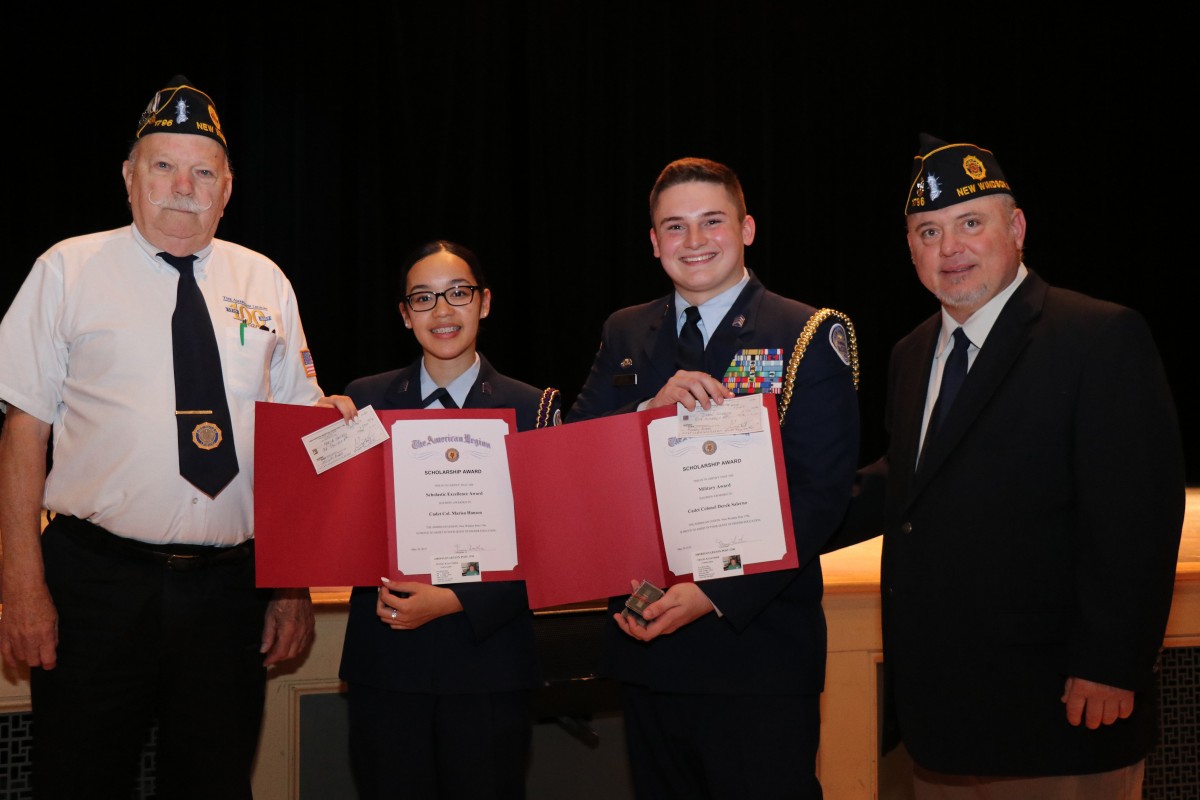 Students pose with their award.