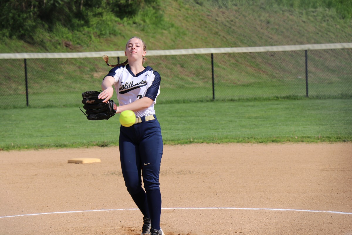 NFA player pitching ball.