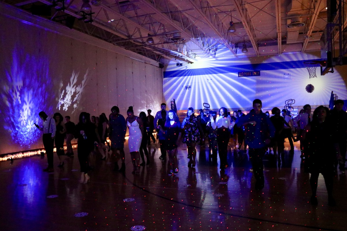 Students dancing