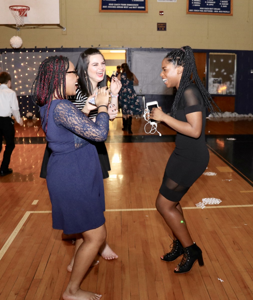 Students dancing