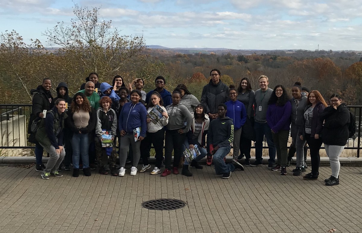 Students pose as a group