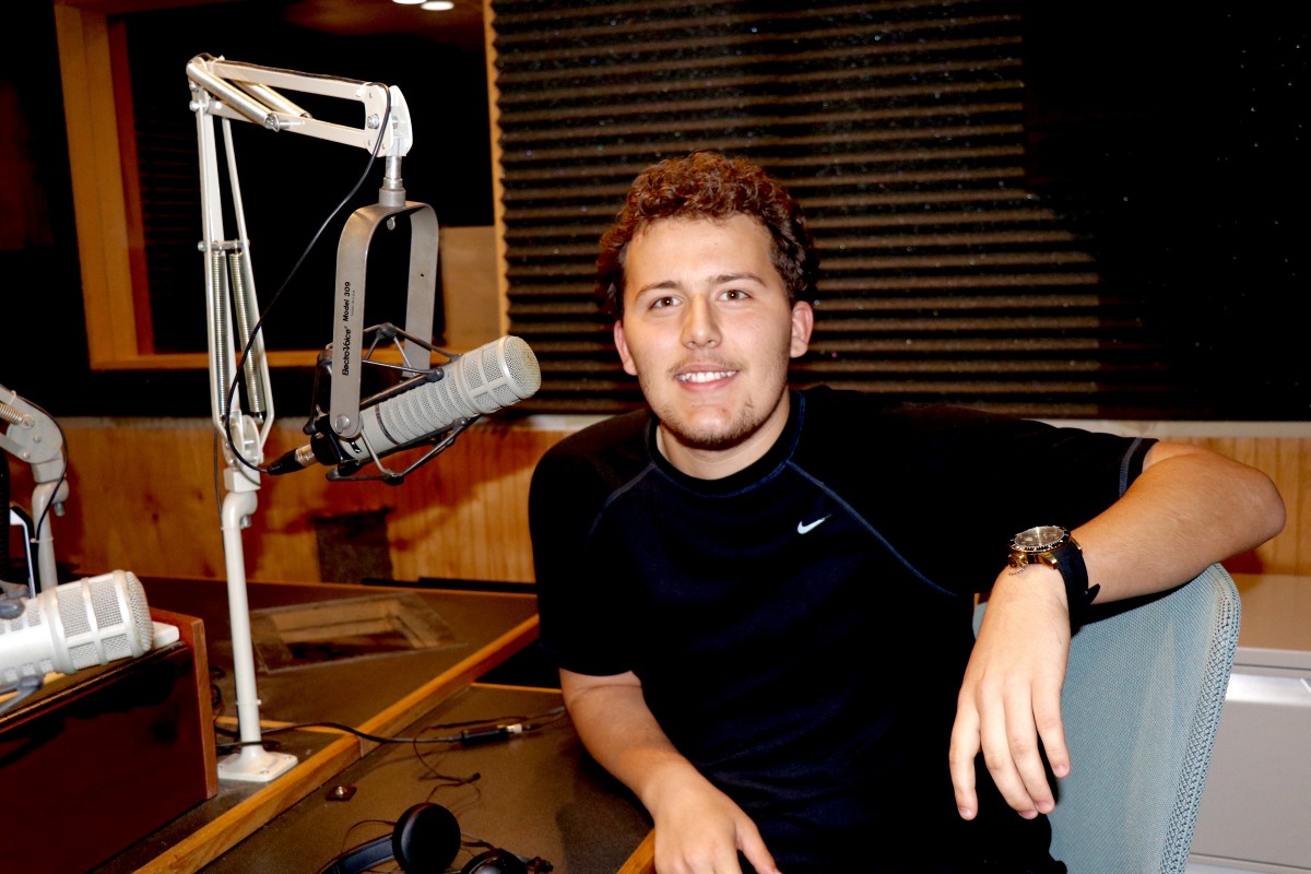NFA West student, Anthony interns at local radio station