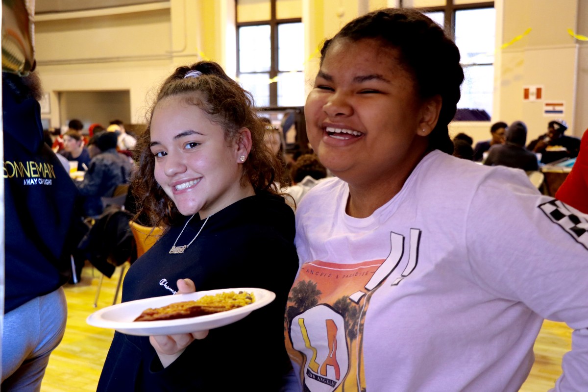 Students pose for a picture