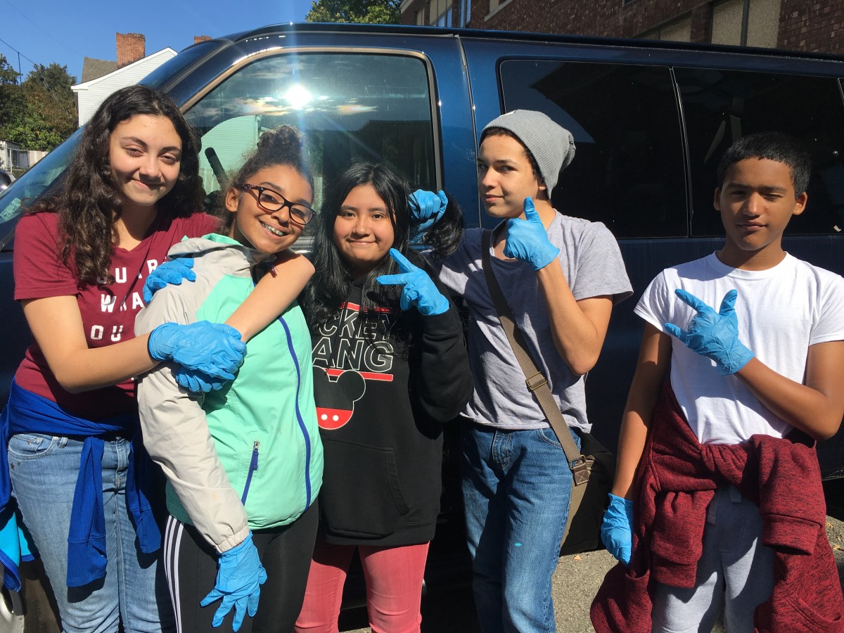 Group of NFA West students clean up surrounding community